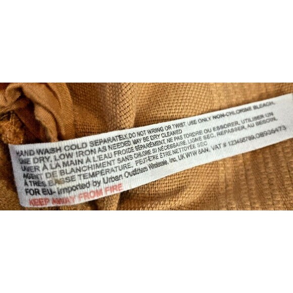 Free People Small 28X 23 Womens Mustart Pants Capris Side Buttons Wide Leg - Picture 8 of 8